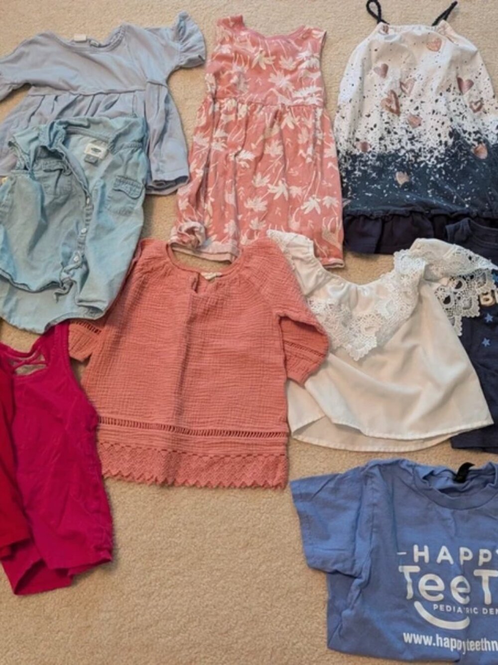 4-5T girls summer clothes tops t shirts dresses old navy cat jack